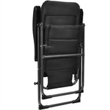 2-Pack Folding Patio Chairs, 7-Position Adjustable Lawn Chair Recliner Camping Chair, Compact Outdoor Sling Chair, Fully Assembly