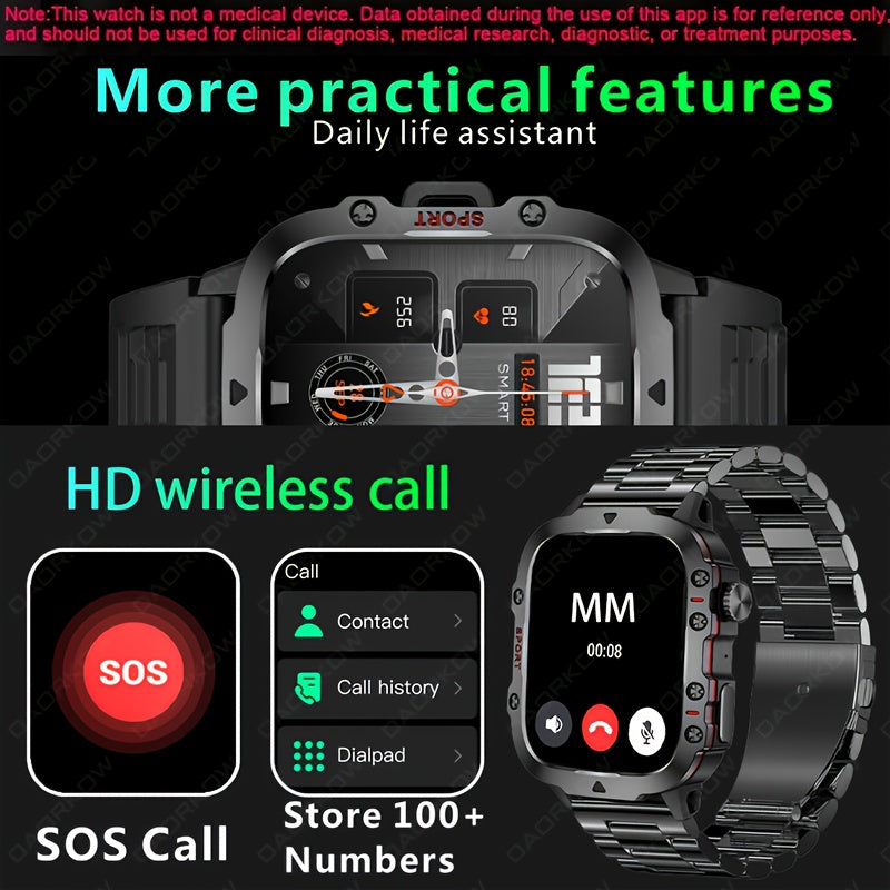 Merchpublic Rugged Smart Watch Wireless Call Waterproof