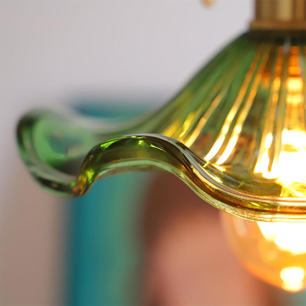Stylish Hibiscus Flower Lamp – Elegant Glass Pendant Light for Modern Interiors