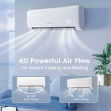18000 BTU 21 SEER2 Mini Split Air Conditioner & Heater Ductless Inverter System, 208-230V Wall-Mounted AC Unit with Heat Pump
