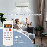 18000 BTU 21 SEER2 Mini Split Air Conditioner & Heater Ductless Inverter System, 208-230V Wall-Mounted AC Unit with Heat Pump