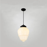 Geometric Milk Glass Pendant Light Fixture - Vintage White Design for Kitchen & Dining Room Lighting