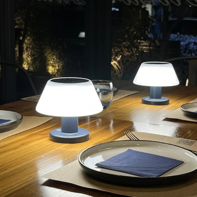 Solar Table Lamp | Outdoor Waterproof LED Light | Portable Solar-Powered Lighting for Patios, Gardens & Camping