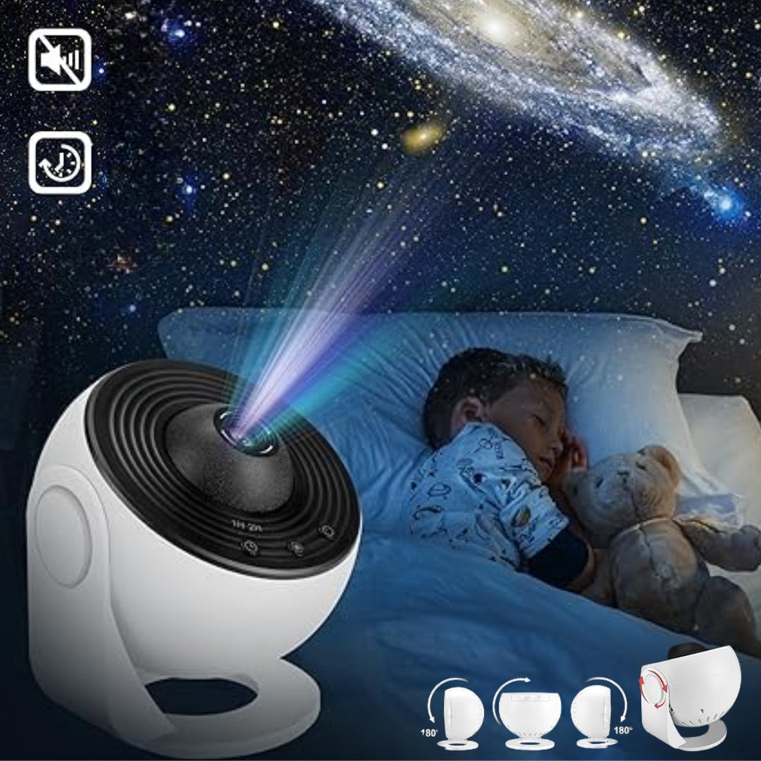 Galaxy Projector with 360° Rotation - Stunning Room-Wide Night Sky View