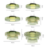 Bauhaus Style Glass Pendant Light Fixture for Kitchen Island & Dining Room