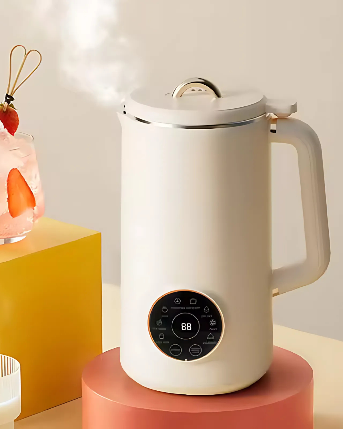 Nut Milk Maker Machine for Almond, Cashew, and Oat Milk - Easy to Use, BPA-Free, and Compact for Home Kitchen