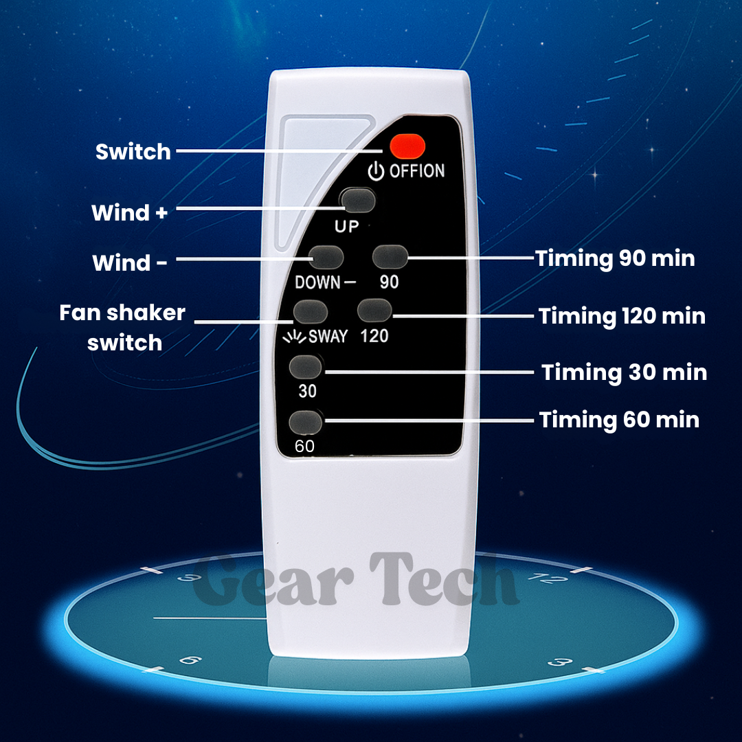 16 Inch Bladeless Fan With Remote Control