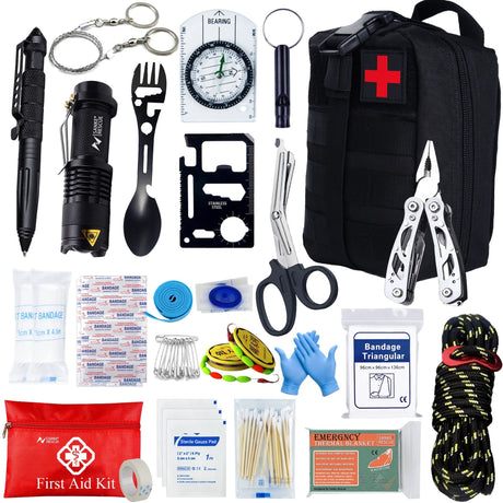 TrailBlazer Tactical First Aid Molle Survival Kit & Bonus 30 Day Survival Program