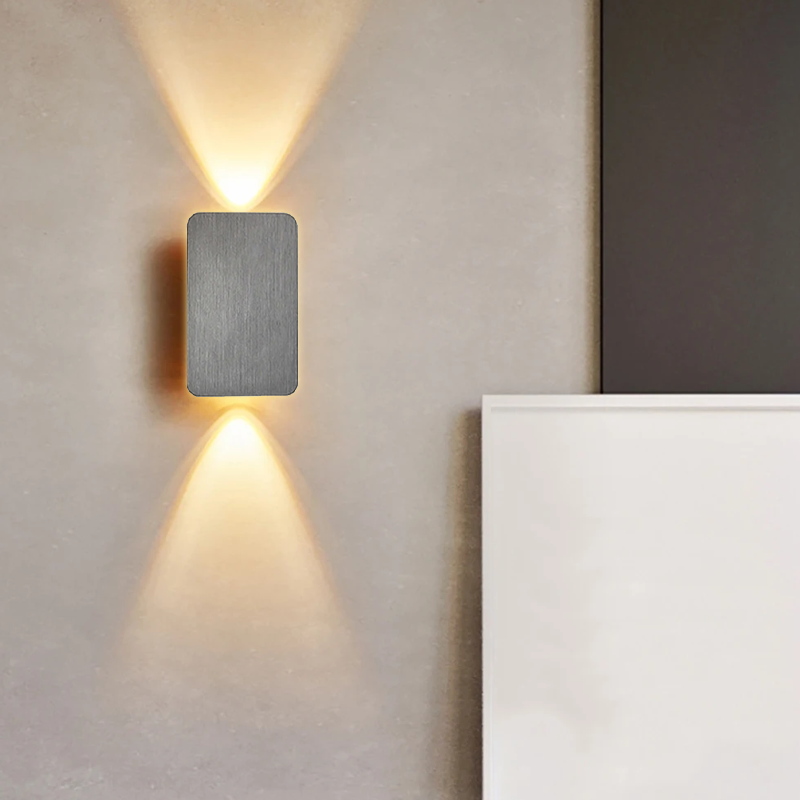 Aria Modern Square Wall Lamp – Up and Down Lighting for Bedroom and Living Room