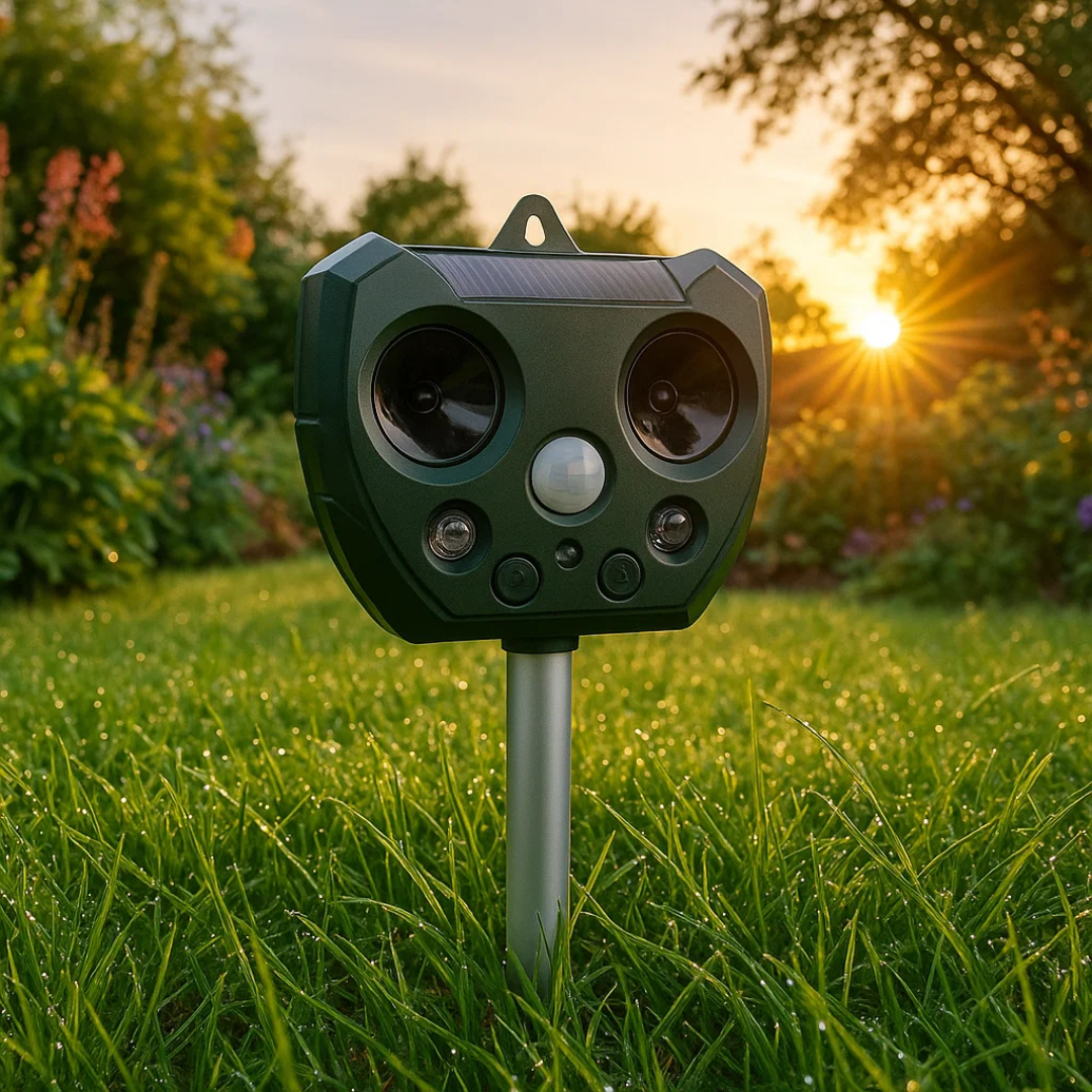 Ultrasonic Bird & Pest Defender | Weatherproof, Solar-Powered & Effective for Garden Protection