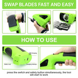 Cordless Garden Trimmer | Dual Blades, Lightweight & Ideal for Lawn Edging and Hedge Trimming