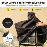 2-Layer Outdoor Pizza Oven Wood Fired for Camping BBQ, Stainless Steel Portable Grill Pizza Maker with Folding Legs