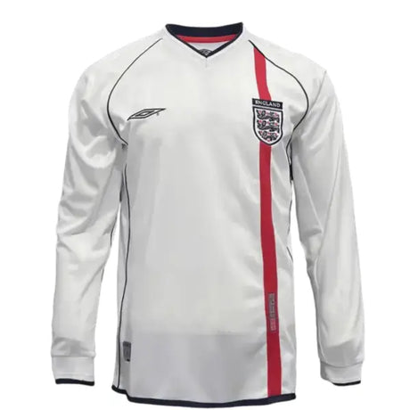 2002 England Long Sleeve Home Retro