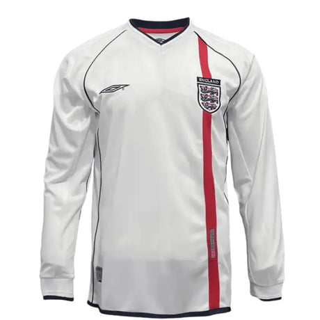 2002 England Long Sleeve Home Retro