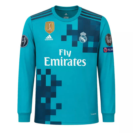 2017 Real Madrid Long Sleeve Third Retro Jersey