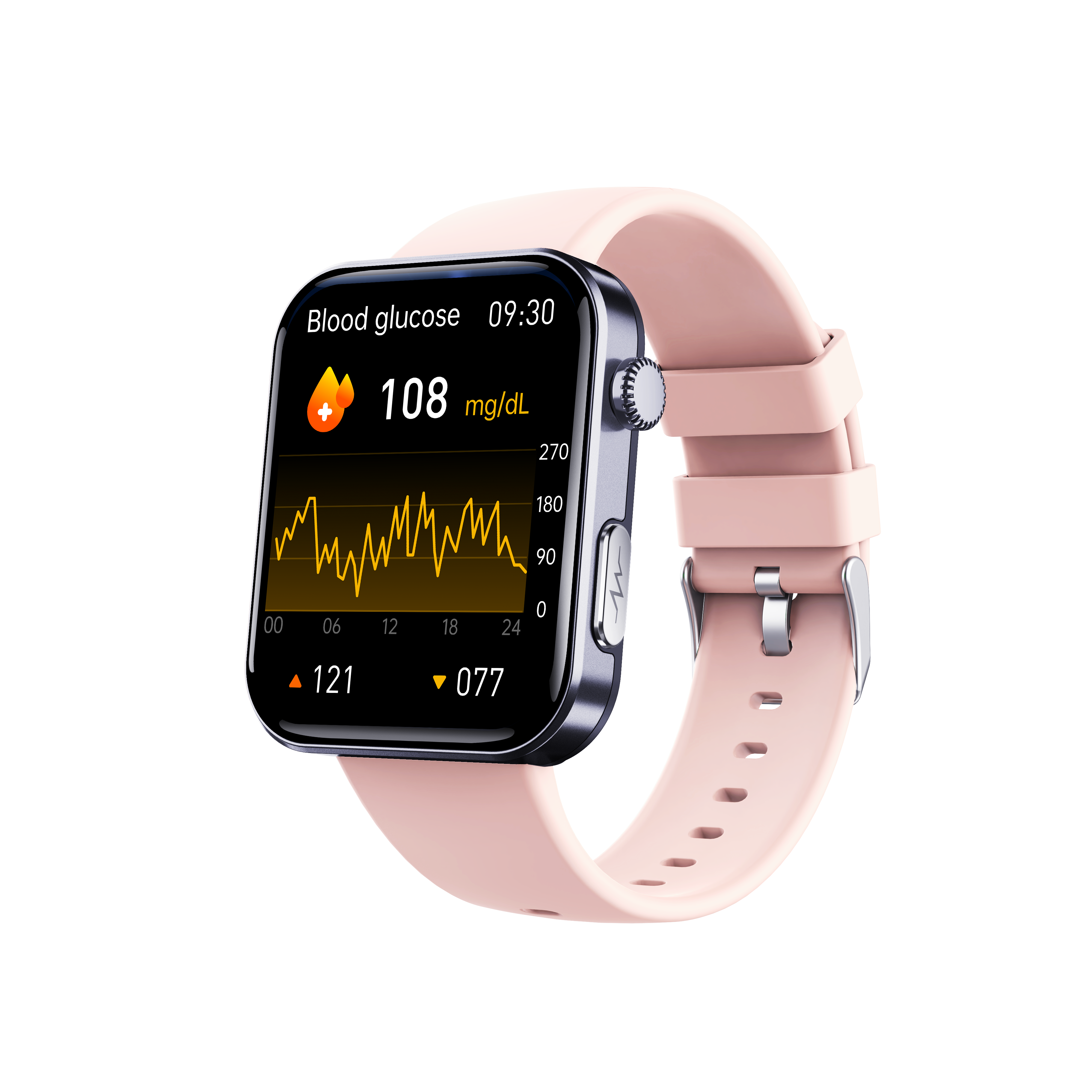 Merchpublic  PulseMax Fall Detection Watch With Blood Glucose+Blood Presssure Monitoring+Calls -??Free Straps