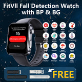 Best Father's Day Gift-Merchpublic PulseMax Fall Detection Watch With Blood Glucose+Blood Presssure Monitoring+Calls