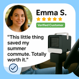 Portable Mini Air Conditioner | Ultra-Portable Car AC System, Quiet 4-Blade Design & Ideal for Home, Office, and Travel Use