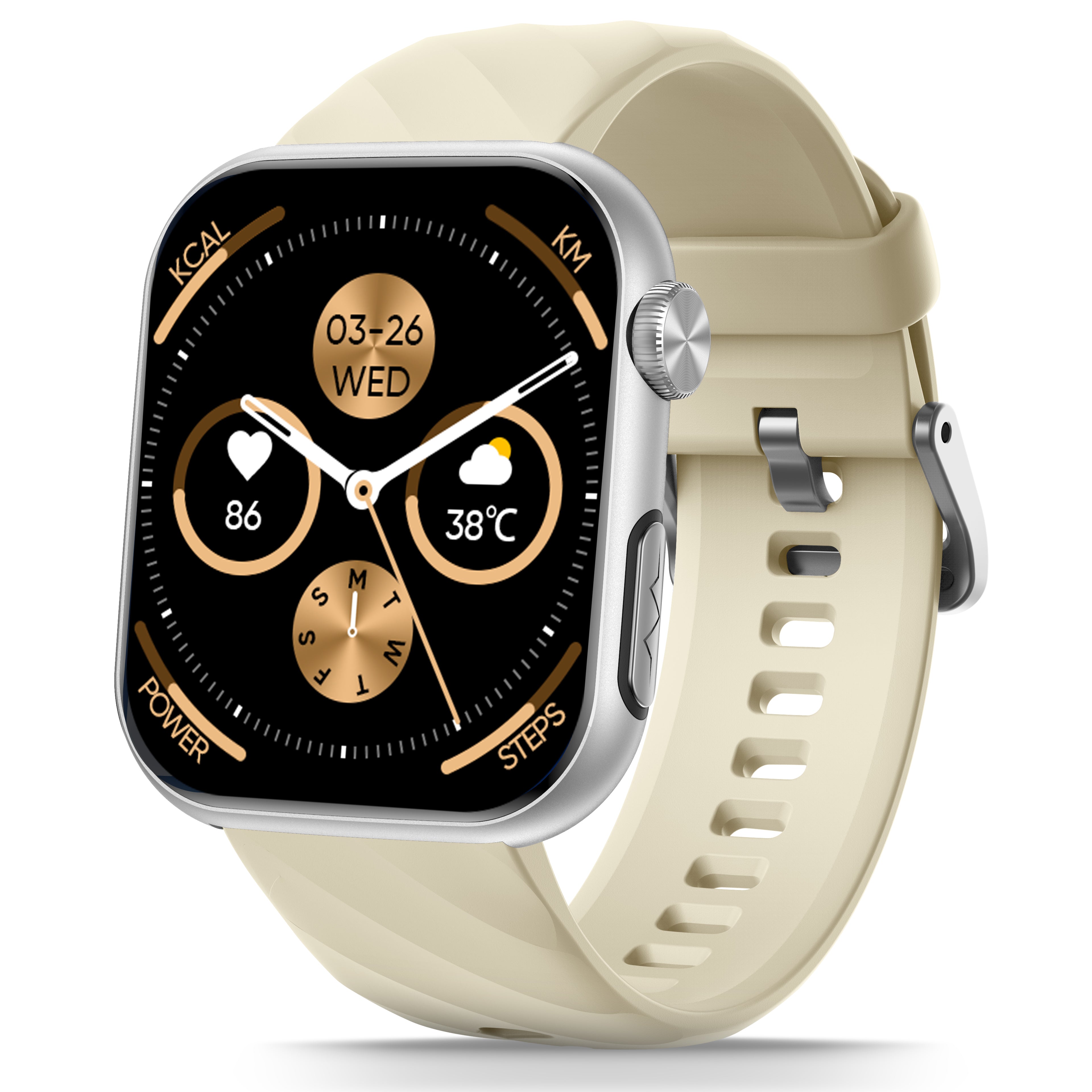 FITVII HM57 Health & Fitness Tracker (Answer/Make Calls), Smart Watch with HR+BP+SPO2 Monitor