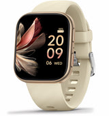 FITVII HM57 Health & Fitness Tracker (Answer/Make Calls), Smart Watch with HR+BP+SPO2 Monitor