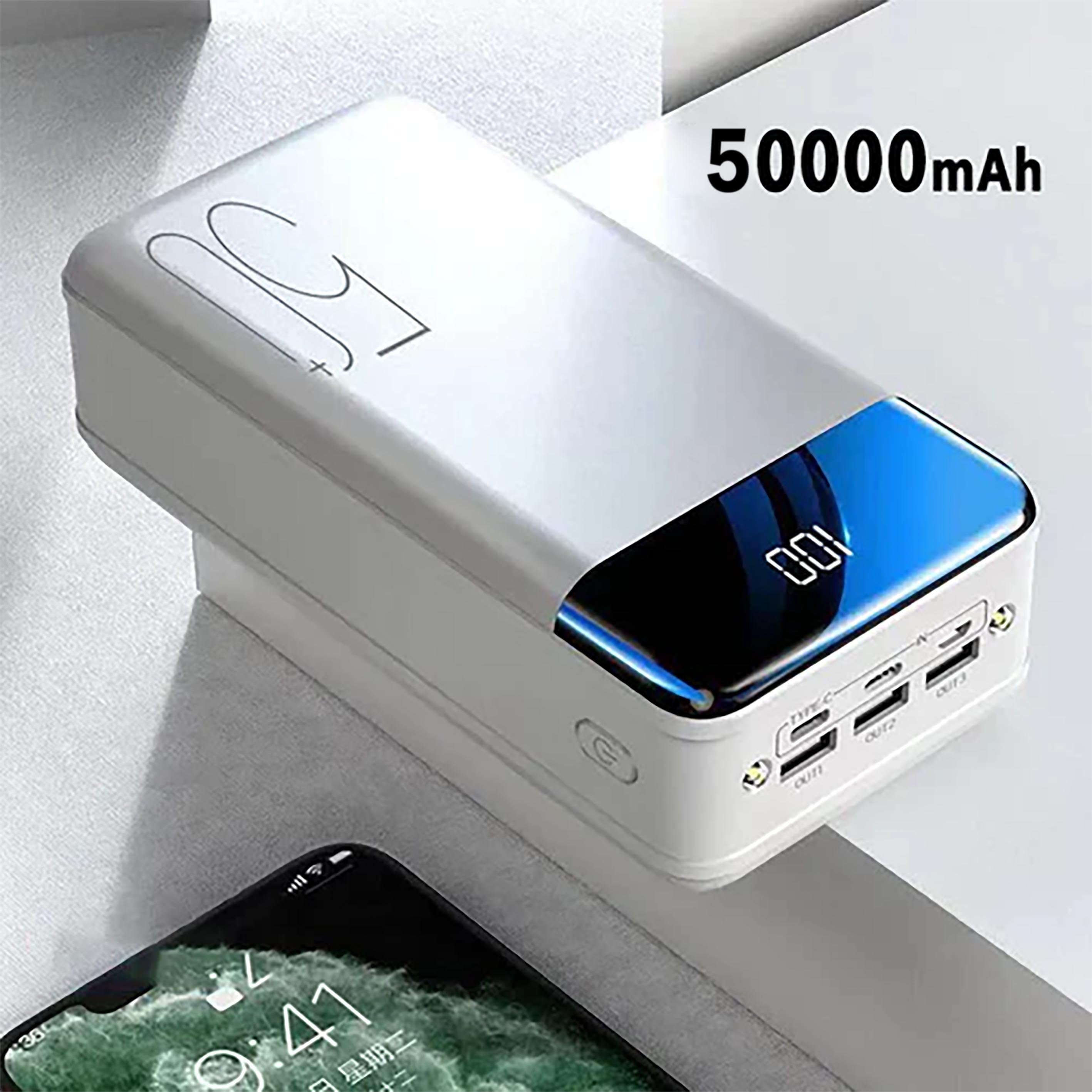 50000mAh Power Bank with Super Fast Charging for Phones, Tablets, and Laptops - High Capacity Portable Charger