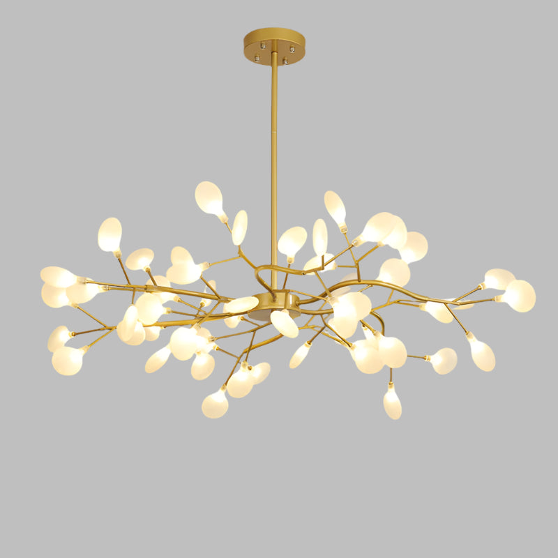 LED Firefly Chandelier Light Fixture - Branch Design for Living Room & Dining Room Decor