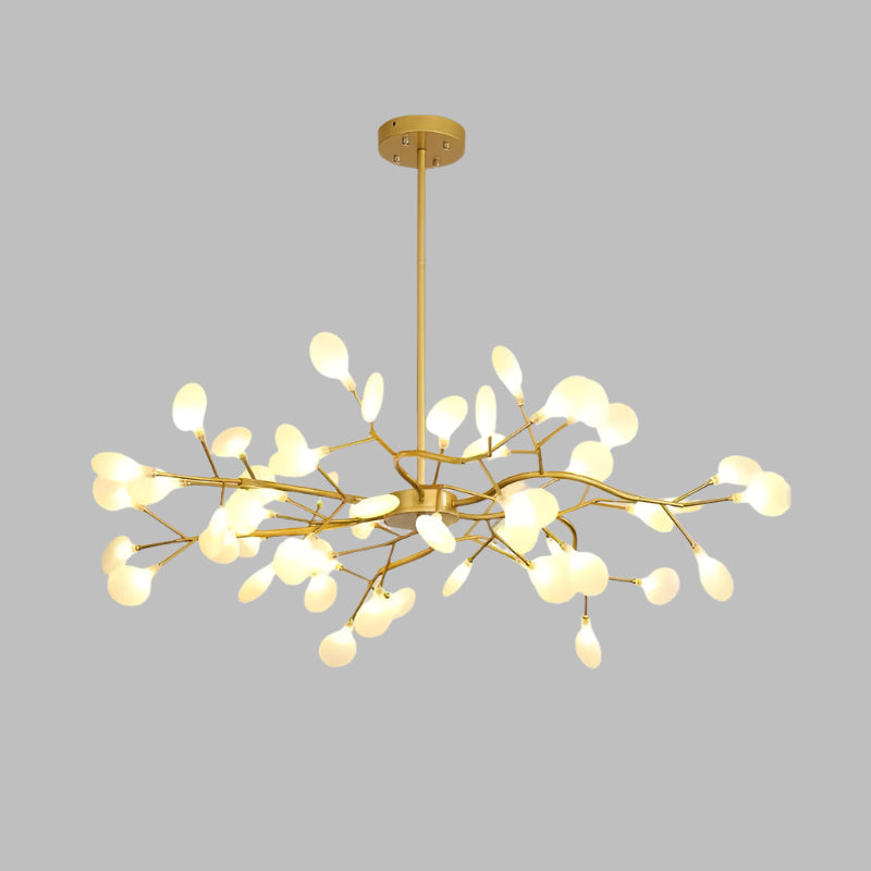 LED Firefly Chandelier Light Fixture - Branch Design for Living Room & Dining Room Decor