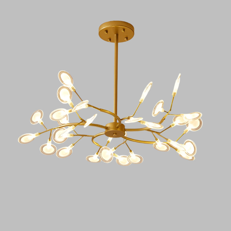 LED Firefly Chandelier Light Fixture - Branch Design for Living Room & Dining Room Decor