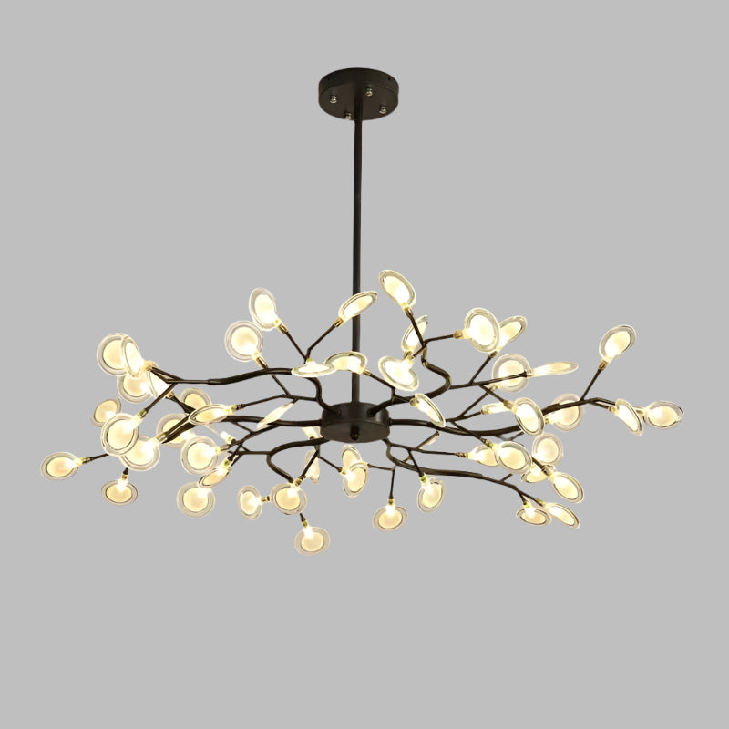 LED Firefly Chandelier Light Fixture - Branch Design for Living Room & Dining Room Decor