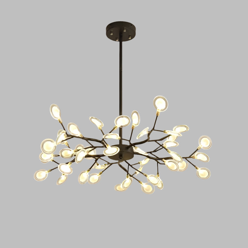 LED Firefly Chandelier Light Fixture - Branch Design for Living Room & Dining Room Decor