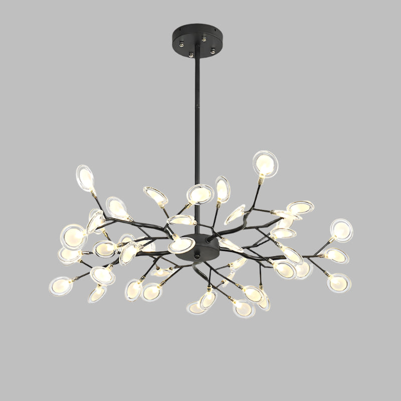 LED Firefly Chandelier Light Fixture - Branch Design for Living Room & Dining Room Decor