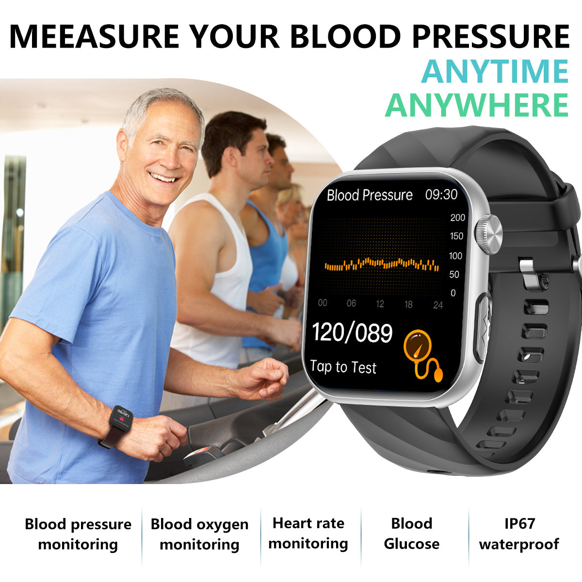 Father's Day Gift - Fitvii® Upgrade GT5 PRO MAX Health Smartwatch With SOS+BP+BG+HR+ECG+TEMP+SPO2+Calls Fitness Tracker
