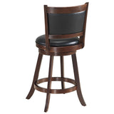 2-Pack 24" Wooden Counter Stools, 360° Swivel Bar Stools with Backs, Counter Height Stool, Upholstered Bar Chairs Dining Chairs