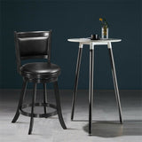 2-Pack 24" Wooden Counter Stools, 360° Swivel Bar Stools with Backs, Counter Height Stool, Upholstered Bar Chairs Dining Chairs