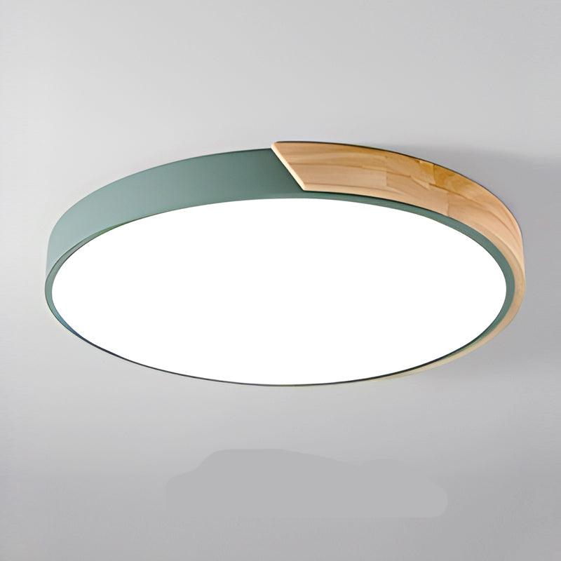 Scandinavian Circular LED Ceiling Light | Soft Illumination, Minimalist Design & Ideal for Bedrooms and Work Areas
