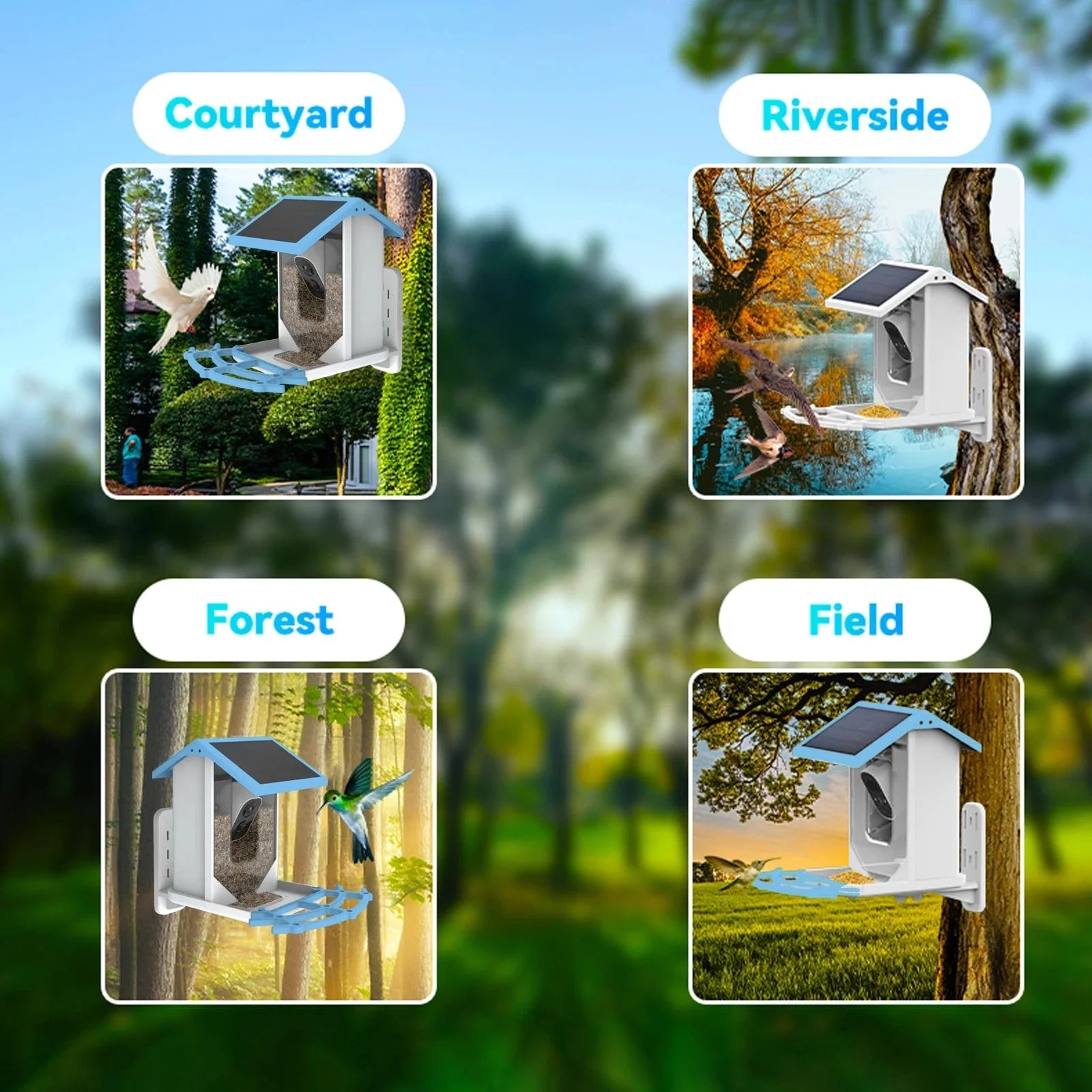 Bird Feeder Camera - #2024 Upgraded Smart Bird Feeder (10+ Years Life)