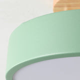 Nordic Log Round LED Semi-recessed Ceiling Lamp