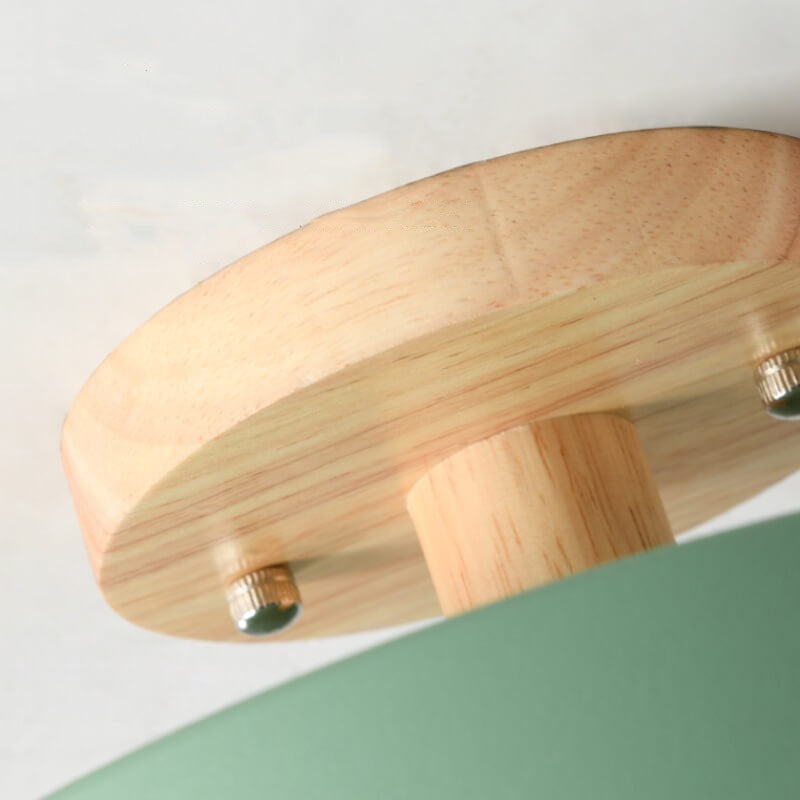 Nordic Log Round LED Semi-recessed Ceiling Lamp