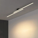 Minimalist Modern Hallway Lights – Long Strip Linear Ceiling Lamp, Close-to-Ceiling Chandelier, Remote Dimmable for Home Interiors