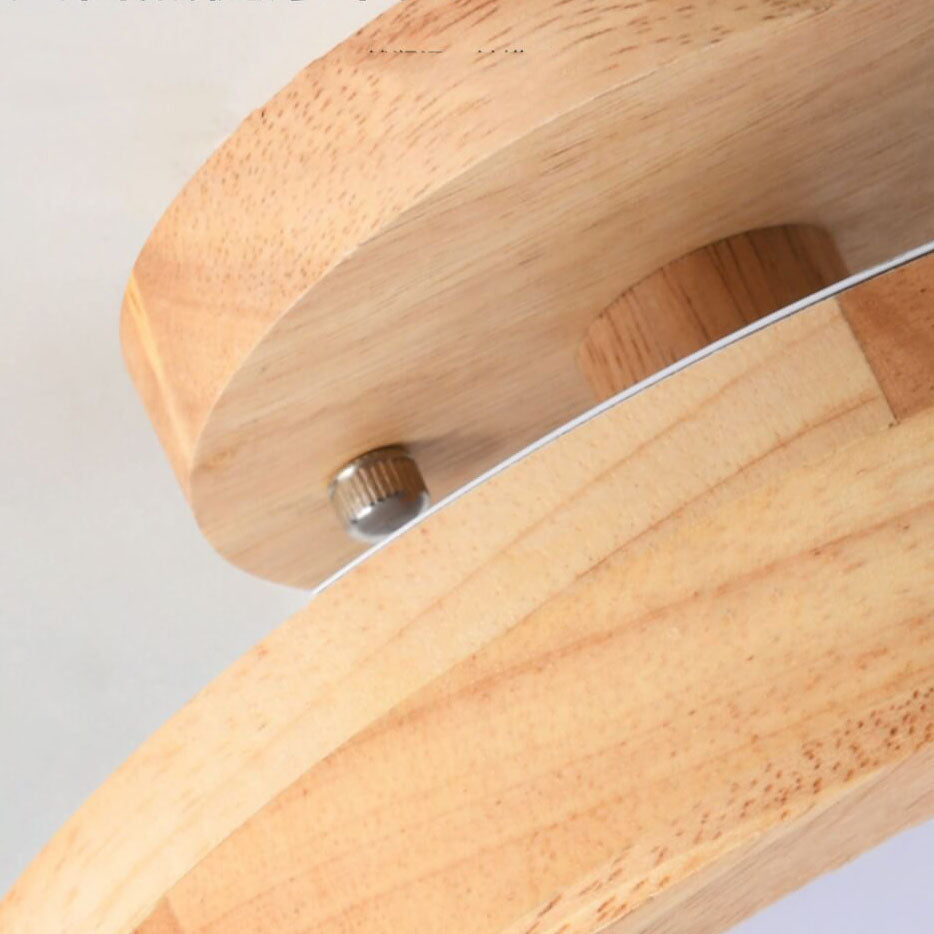 Nordic Log Round LED Semi-recessed Ceiling Lamp