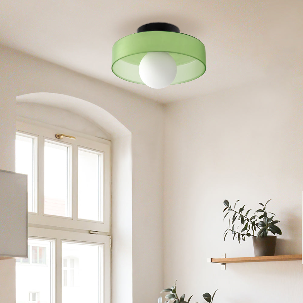 Modern Round LED Ceiling Light Fixture - Energy-Efficient Lighting for Living Room & Kitchen Spaces