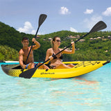 2-Person Inflatable Kayak Set with 2 Aluminium Oars & Repair Kit, 12.5Ft 507lbs Portable Fishing Touring Kayaks for Adults