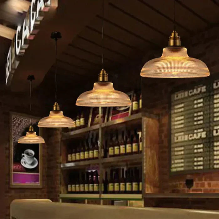 Glass Pendant Light | Adjustable Cable, Warm Light Effect & Ideal for Kitchen and Dining Spaces