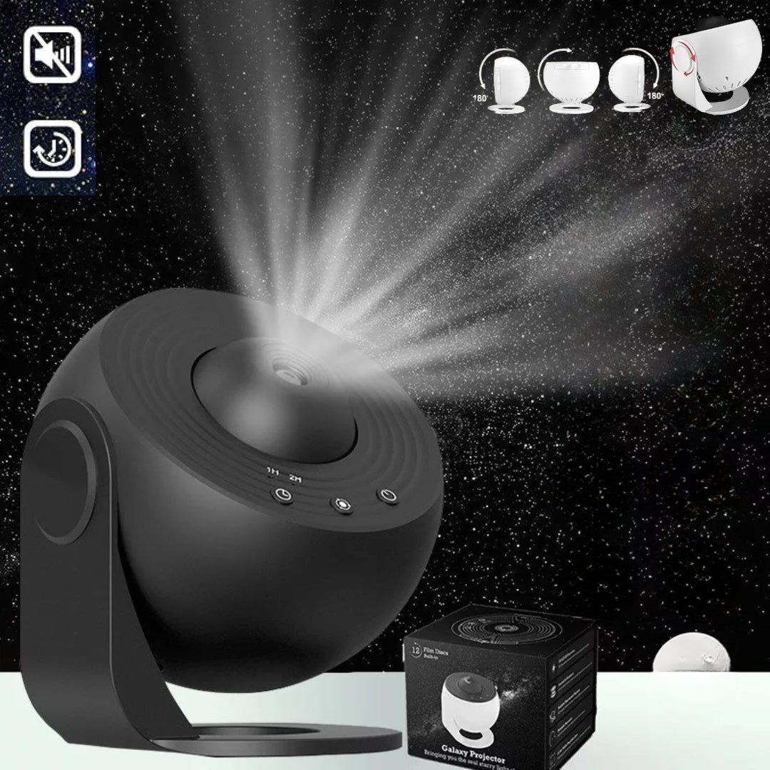 Galaxy Projector with 360° Rotation - Stunning Room-Wide Night Sky View