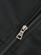 Men’s Hooded Leather Jacket – Quilted Lined Winter Casual Outerwear