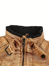 Men’s Vintage Pilot Jacket – Retro Motorcycle Style, Lightweight Casual Outerwear
