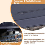 2PCS Wicker Outdoor Storage Ottomans with Removable Cushions, Multipurpose PE Rattan Footrest Side Table Seating for Patio Poolside Backyard