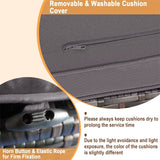 2PCS Wicker Outdoor Storage Ottomans with Removable Cushions, Multipurpose PE Rattan Footrest Side Table Seating for Patio Poolside Backyard