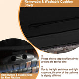 2PCS Wicker Outdoor Storage Ottomans with Removable Cushions, Multipurpose PE Rattan Footrest Side Table Seating for Patio Poolside Backyard