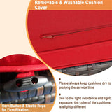 2PCS Wicker Outdoor Storage Ottomans with Removable Cushions, Multipurpose PE Rattan Footrest Side Table Seating for Patio Poolside Backyard